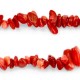 Chips stone beads Siam red